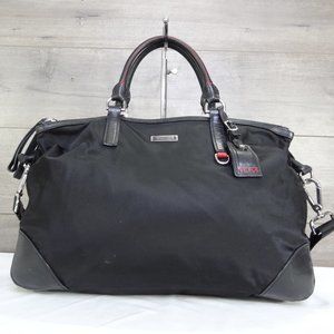 Tumi Nylon Leather Tote Shoulder Bag Satchel Handbag Purse Organizer